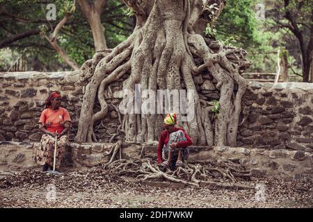 Fasil Ides Bath, Königreich Poo, Äthiopien Stockfoto
