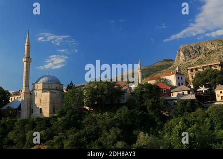 Karadjoz-Bey-Moschee (Karagoz-Mehmed-Beg-Moschee), Mostar, Bosnien und Herzegowina Stockfoto