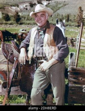 BONANZA NBC TV Serie 1959-1973 mit Lorne Greene als Ben Cartwright Stockfoto