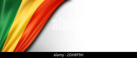 Mali Flagge isoliert auf weißem Banner Stockfoto