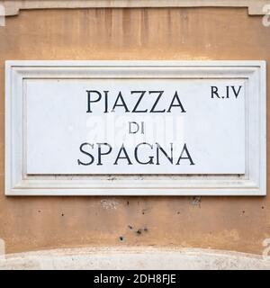 Straße: Piazza di Spagna (Spanien Square) in Rom Stockfoto