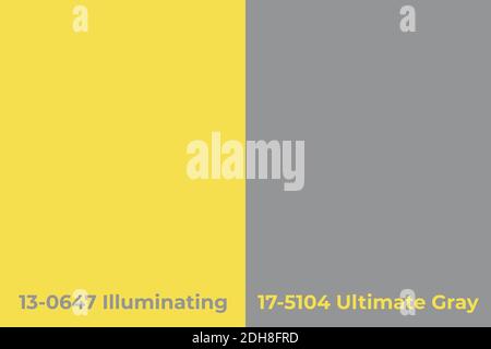 Trendige Farben 2021 Grau und Gelb Muster Papier Stock Vektor