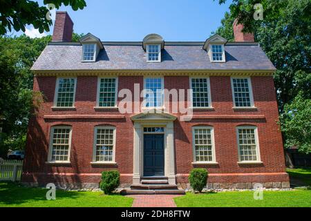 Captain Richard Derby House in 168 Derby Street in Salem Maritime National Historic Site NHS in der historischen Innenstadt von Salem, Massachusetts, USA. Stockfoto