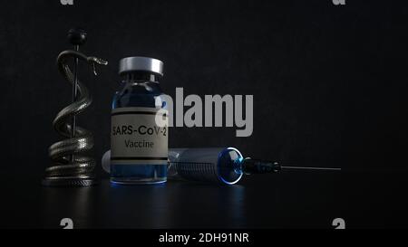 Aesculapian Staff Snake Impfstoff SARS-CoV-2 Stockfoto