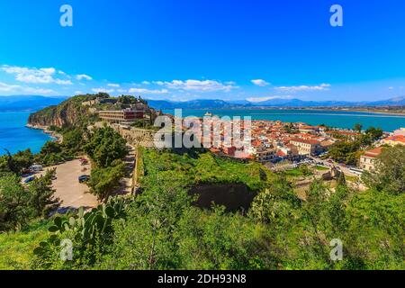 Nafplio, Griechenland Luftaufnahme Stockfoto