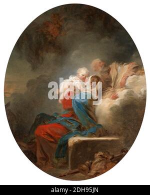 Der Rest auf der Flucht nach Ägypten, Gemälde von Jean-Honoré Fragonard, um 1774 Stockfoto