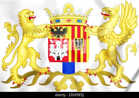 3D-Provinz Antwerpen Wappen der Stadt, Belgien. 3D-Darstellung. Stockfoto