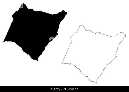 Williamsburg County, State of South Carolina (U.S. County, United States of America, USA, U.S., US) Kartenvektorillustration, Scribble Sketch Williamsb Stock Vektor