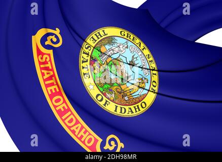 3D-Markierung von Idaho, USA. 3D-Darstellung. Stockfoto