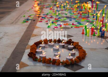 Germany, Nordrhein-Westfalen, Oberhausen, die Harmandir Sahib, wie der Goldene Tempel bekannt Stockfoto