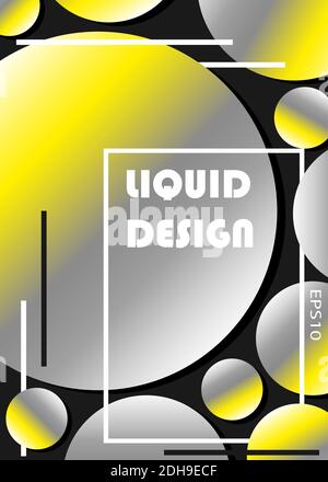 Abstrakter Vektorhintergrund. Flüssige Gradientenelemente in der Farbe des Jahres 2021. Kunstdesign für Ihr Design-Projekt. Stock Vektor