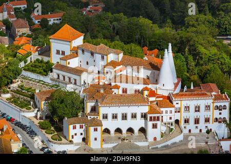 Altstadt und National Palace - Sintra Portugal Stockfoto