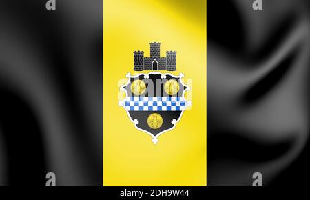 3D-Markierung von Pittsburgh (Pennsylvania), USA. 3D-Darstellung. Stockfoto