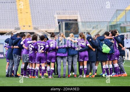 Florenz, Italien. Dezember 2020. Fiorentina Femminile während Fiorentina Femminile vs Slavia Praga, UEFA Champions League Frauen Fußballspiel in florenz, Italien, Dezember 10 2020 Kredit: Unabhängige Fotoagentur/Alamy Live Nachrichten Stockfoto