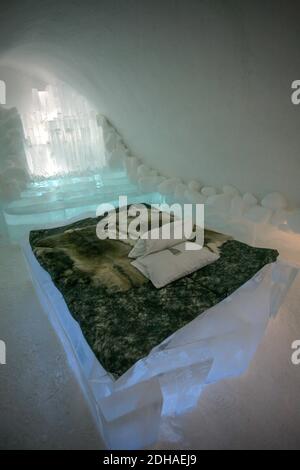 ICE HOTEL, JUKASSJARVI SCHWEDEN Stockfoto