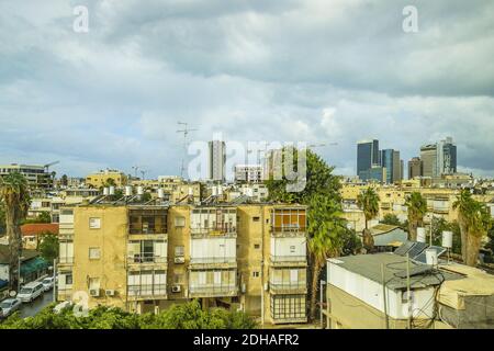 Tel Aviv Downtown Aerial View, Israel Stockfoto