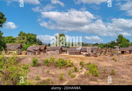 Afrika malagasische Hütten nördlich von Madagaskar Stockfoto