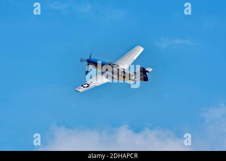 North American p51 Mustang Klettern Stockfoto