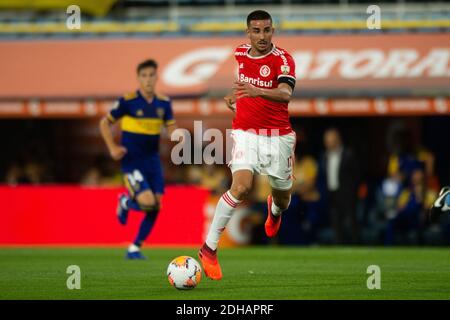 9. Dezember 2020; La Bombonera Stadion, Buenos Aires, Argentinien; Libertadores Cup, Boca Juniors versus Internacional; Thiago Galhardo von Internacional Stockfoto