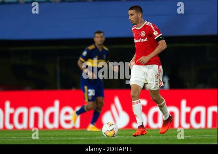 9. Dezember 2020; La Bombonera Stadion, Buenos Aires, Argentinien; Libertadores Cup, Boca Juniors versus Internacional; Thiago Galhardo von Internacional Stockfoto