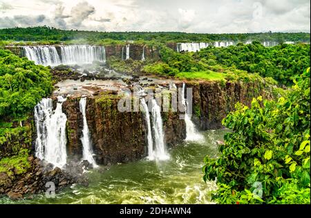 Iguazu Falls, der größte Wasserfall der Welt, Südamerika Stockfoto