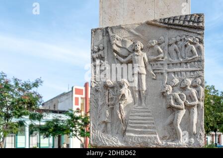 Carlos Manuel de Cespedes, Steinstatue Skulptur, Holguin, Kuba Stockfoto