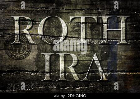 Roth IRA Geld Ruhestand Konzept Stockfoto