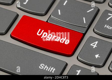 Computer-Notebook-Tastatur mit Upgrade-Schlüssel Stockfoto