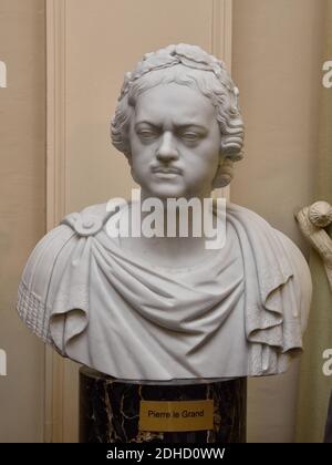 Eine Büste des Zaren Pierre Le Grand durant la cérémonie de lancement des Journées de la Russie en France a Paris, France, le 5 octobre 2017. Foto byh Alban Wyters/ABACAPRESS.COM Stockfoto