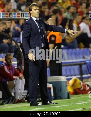 Julen Lopetegui, der Trainer Spaniens im Einsatz beim WM-Qualifikationsspiel zwischen Spanien und Albanien in Alicante, Spanien, am 06. Oktober 2017. Foto von Giuliano Bevilacqua/ABACAPRESS.COM Stockfoto