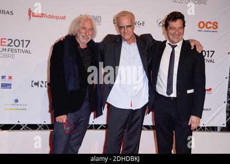 Pierre Richard, Christophe Lambert, Laurent Gerra bei einer Fotoschau während der Eröffnungsfeier des 9. Lumiere Festivals in Lyon, Frankreich am 14. Oktober 2017. Foto von Julien Reynaud/APS-Medias/ABACAPRESS.COM Stockfoto