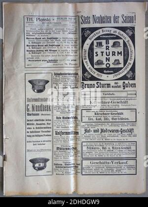 Kürschner-Zeitung Nr. 25, Leipzig 08. Dezember 1912 (28). Stockfoto