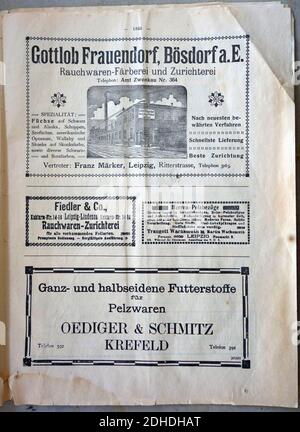 Kürschner-Zeitung Nr. 25, Leipzig 08. Dezember 1912 (39). Stockfoto