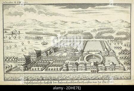 Krubsacius, Friedrich August, möglicher Entwurf des Landhauses des jüngeren Plinius namens Laurentian, 1760, der New York Botanical Garden, Fair Use. Stockfoto