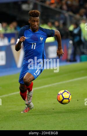 Der französische Kingsley Coman während des Fußballspiels France gegen Wales im Stade de France in Saint-Denis, einem Vorort von Paris, Frankreich am 10. November 2017. Frankreich gewann 2:0. Foto von Henri Szwarc/ABACAPRESS.COM Stockfoto