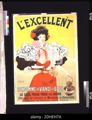 L'excellent, consommé de viande de bœuf - Georges Meunier. Stockfoto