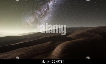 Erstaunliche Milchstraße über die Dünen Erg Chebbi in der Sahara-Wüste Stockfoto