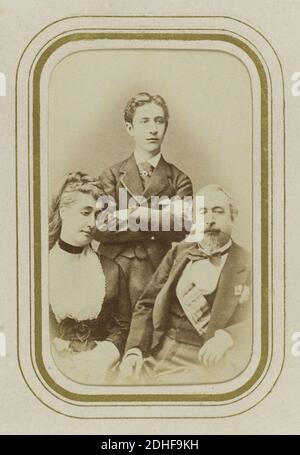 La famille impériale (l'impérice Eugénie, Napoléon III et le Prince impérial). Stockfoto