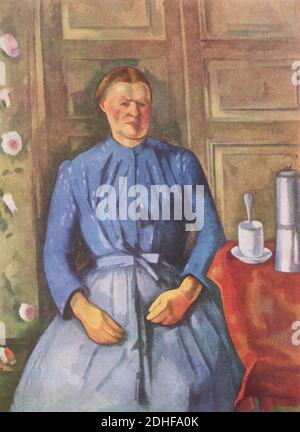 La Femme à la cafetière, par Paul Cézanne. Stockfoto