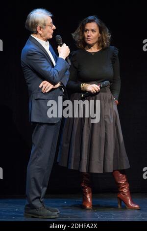 Produzentin Claude-Eric Poiroux und Regisseurin Delphine Gleize nehmen am 4. Dezember 2017 an der Tribute to Actress Jeanne Moreau im Odeon Theatre in Paris Teil. Foto von Nasser Berzane/ABACAPRESS.COM Stockfoto