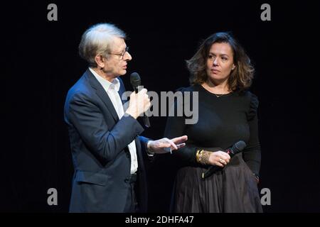 Produzentin Claude-Eric Poiroux und Regisseurin Delphine Gleize nehmen am 4. Dezember 2017 an der Tribute to Actress Jeanne Moreau im Odeon Theatre in Paris Teil. Foto von Nasser Berzane/ABACAPRESS.COM Stockfoto