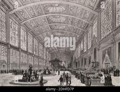 La galerie du travail manuel, dans le palais du Champ-de-Mars. Stockfoto