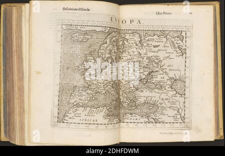 La Geografia di Claudio Tolomeo Alessandrino, Tradotta di Greco nell'Idioma Volgare Italiano da Girolamo Russcelli (1598) 32. Stockfoto