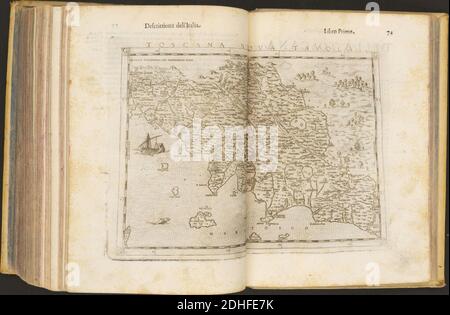 La Geografia di Claudio Tolomeo Alessandrino, Tradotta di Greco nell'Idioma Volgare Italiano da Girolamo Russcelli (1598) 43. Stockfoto