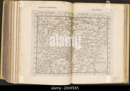 La Geografia di Claudio Tolomeo Alessandrino, Tradotta di Greco nell'Idioma Volgare Italiano da Girolamo Russcelli (1598) 45. Stockfoto