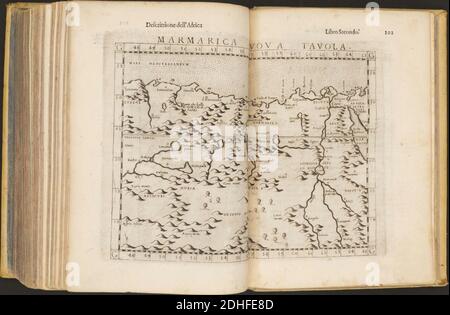 La Geografia di Claudio Tolomeo Alessandrino, Tradotta di Greco nell'Idioma Volgare Italiano da Girolamo Russcelli (1598) 52. Stockfoto