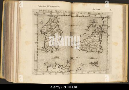 La Geografia di Claudio Tolomeo Alessandrino, Tradotta di Greco nell'Idioma Volgare Italiano da Girolamo Russcelli (1598) 44. Stockfoto