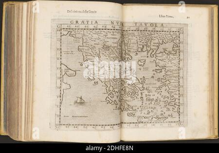 La Geografia di Claudio Tolomeo Alessandrino, Tradotta di Greco nell'Idioma Volgare Italiano da Girolamo Russcelli (1598) 48. Stockfoto