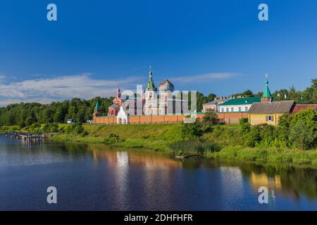 Staroladoschski Nikolski Kloster im Dorf Staraja Ladoga - Leningrad Region Russland Stockfoto