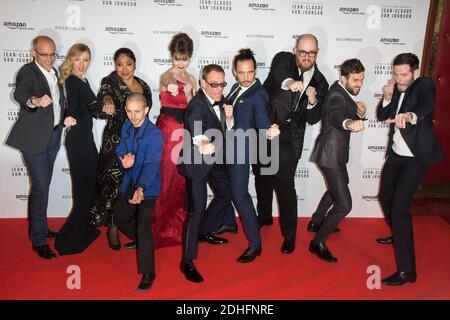Peter Atencio, Phylicia Rashad, Jean-Claude Van Damme, Kat Foster, Dave Callaham nehmen an der Amazon TV-Serie 'Jean Claude Van Johnson' Teil, die am 13. Dezember 2017 im Le Grand Rex Premiere feierte. Foto von Nasser Berzane/ABACAPRESS.COM Stockfoto
